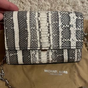 Michael Kors Collection Snakeskin Mini Clutch